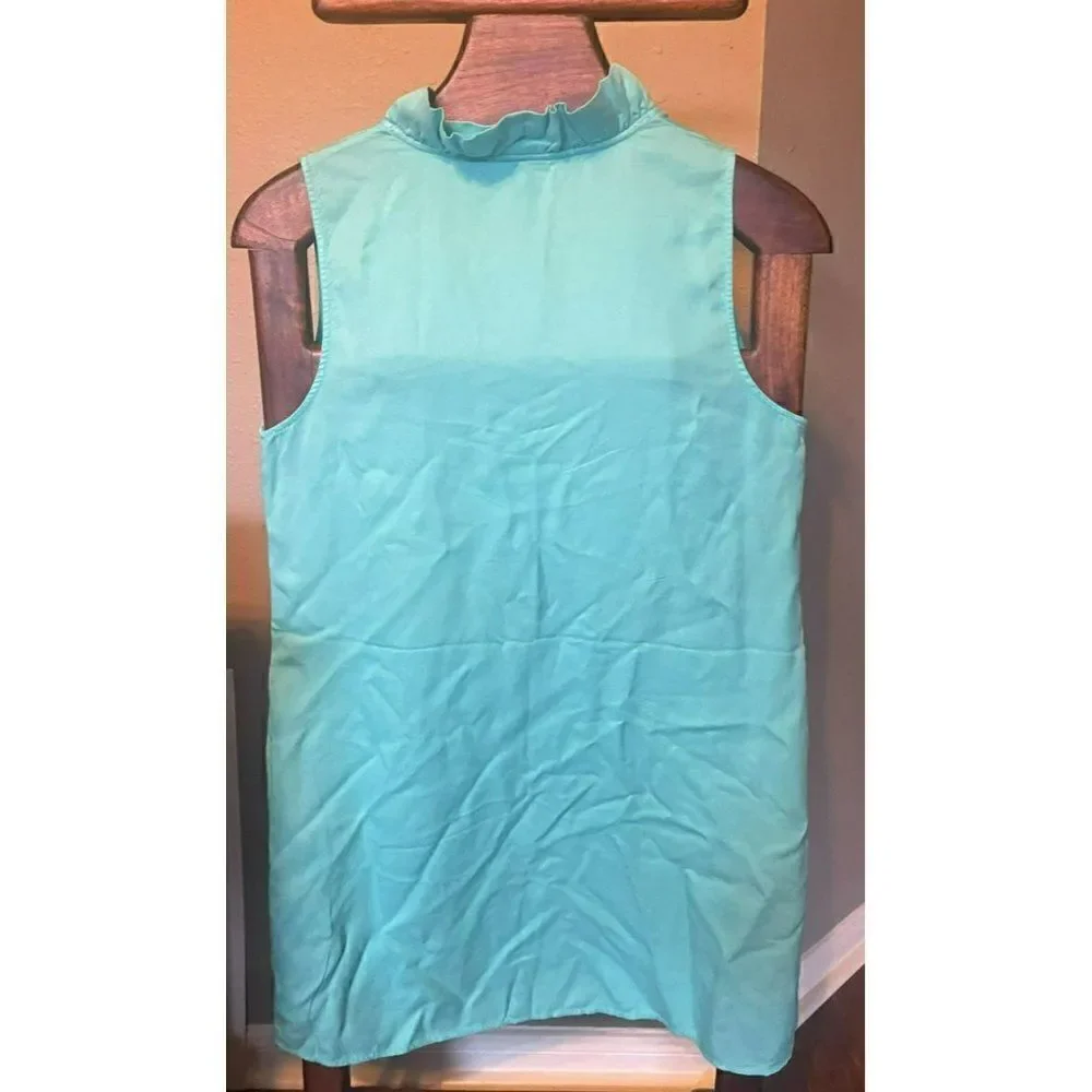 Crown & Ivy Turo Bold Hues Teal Green Tunic Blouse Size L NWT
